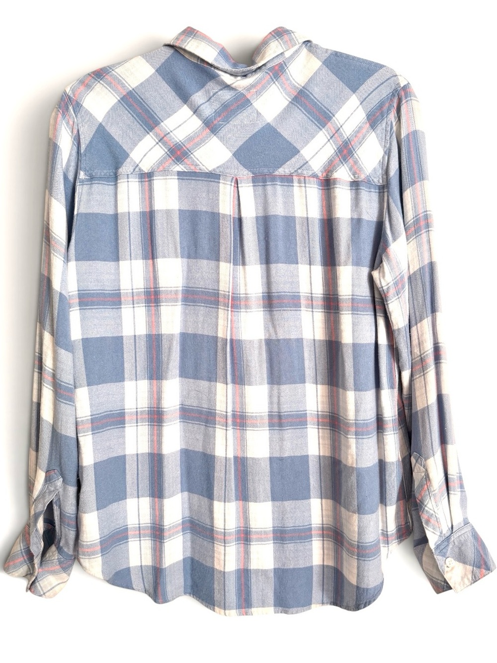 RAILS Hunter Plaid Shirt in Blue Lake Coral LARGE cozy - Picture 5 of 9